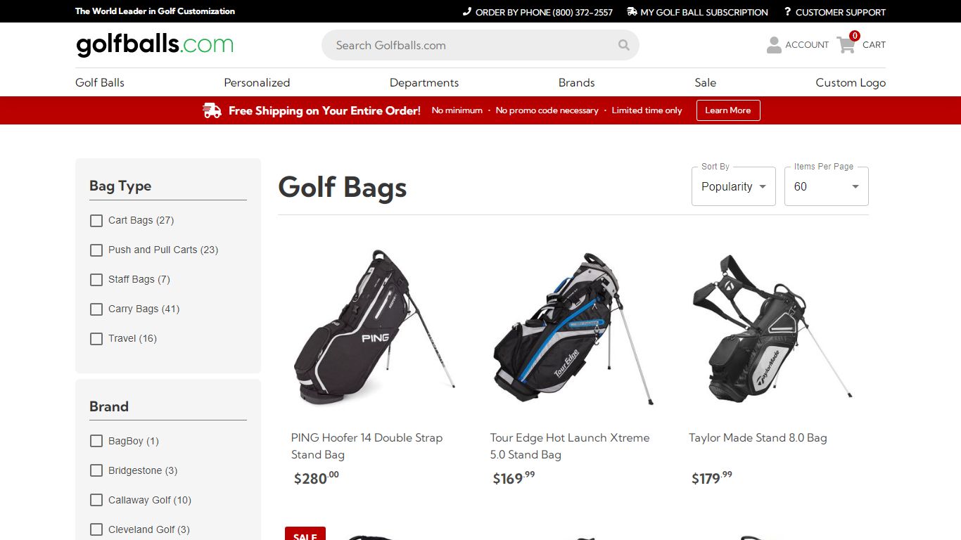 Odyssey Golf Golf Bags - Golfballs.com